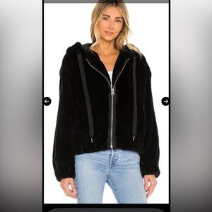 We The Free Black Freya Fur Hoodie - Size XS - NWT